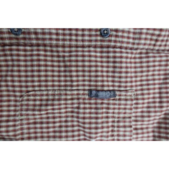 Columbia Brown Plaid Button Up Long Sleeve Shirt Men's XLT - Picture 5 of 7
